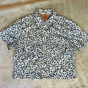 Tory Burch button up crop top